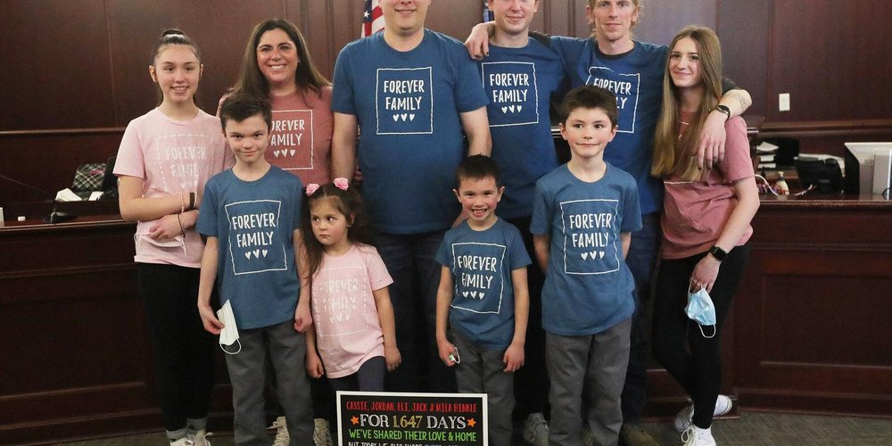 Blended Family Fosters and Adopts Five Siblings