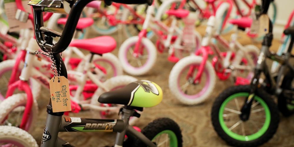 bikes for kids Southern Glazer Volunteers helped assemble