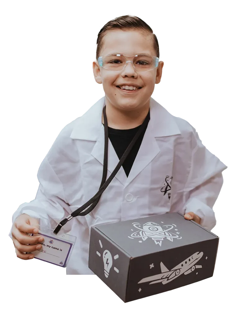 boy dressed as a scientist