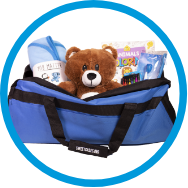 Sweetcase duffle bag and essential items