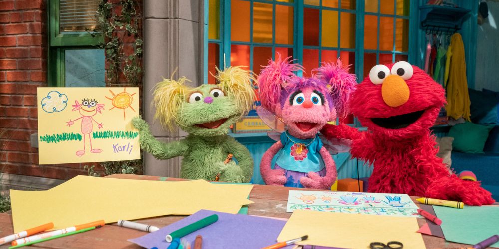 Karli, Abby, and Elmo on Sesame Workshop offering foster care resources