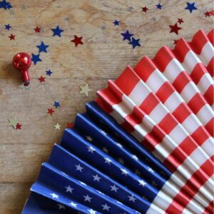folded paper fan