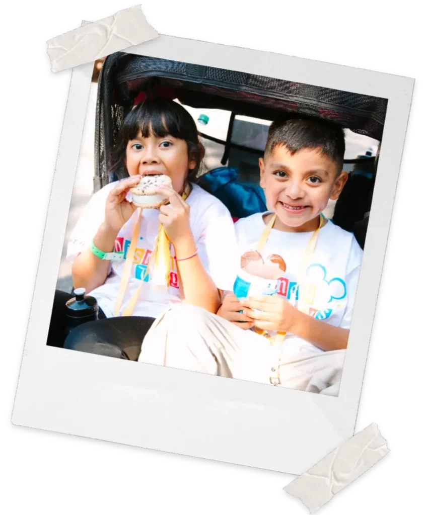 Helps kids like these as a Disney Days volunteer