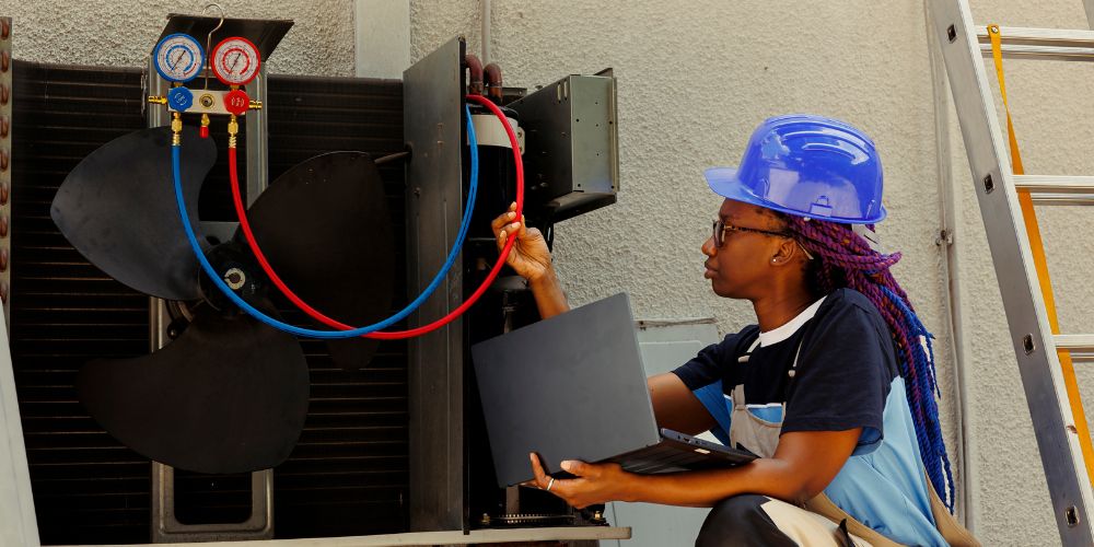 HVAC program student