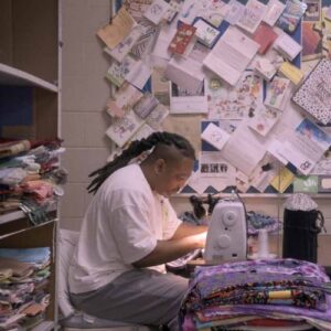 Man sewing