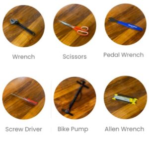 parts for a bike team build with foster love