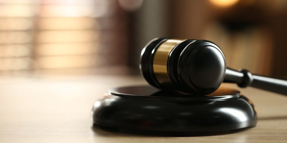 gavel in a courtroom