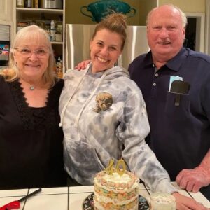 Jodie Sweetin with her parents