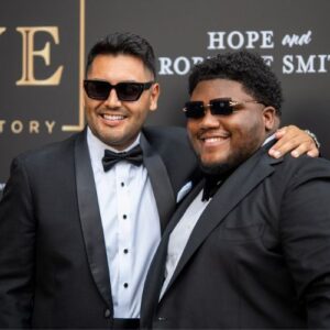 Marquese Dukes and Danny Mendoza posing at the Foster Love Believe Gala