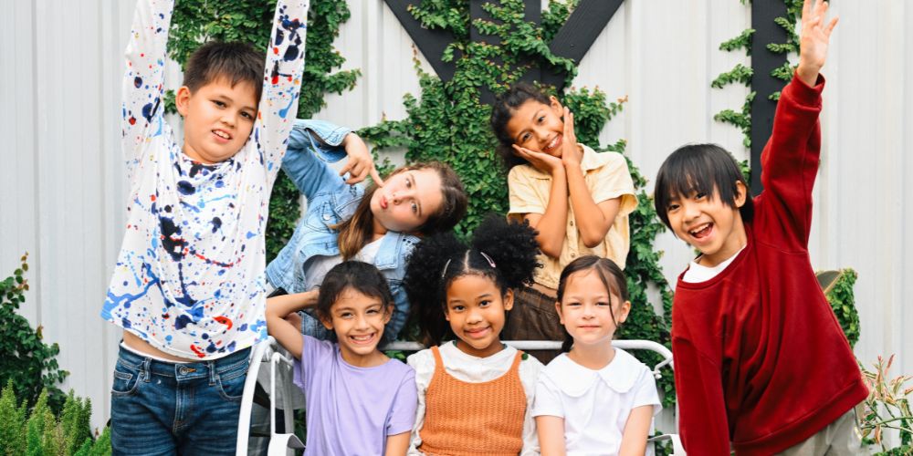 Kids smiling for National Adoption Month!