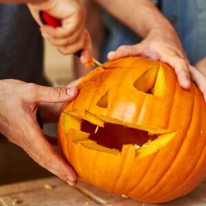 carving pumpkins