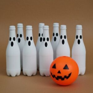 workplace halloween game pumpkin bowling