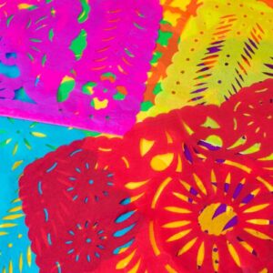 close up of papel picado