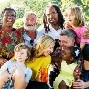 parents with their adopted children