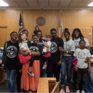 The brookes family at their adoption day in the courthouse