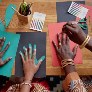 Creative paper crafts are one way to celebrate Kwanzaa with your foster child