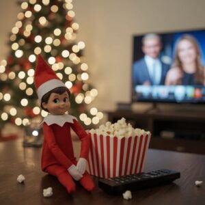 Elf on the shelf movie night