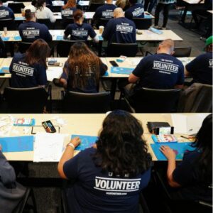 Volunteers putting together Sweet Cases