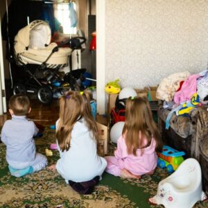 children in a messy household