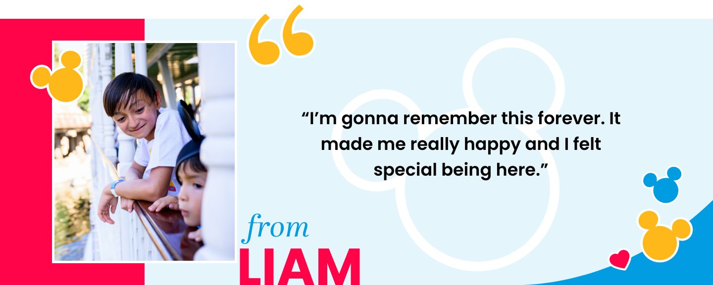 Liam's quote about Disney Days.