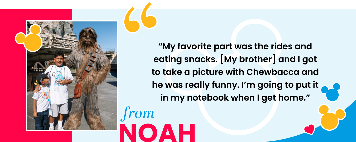 Noah's quote about his brother and Chewbacca.