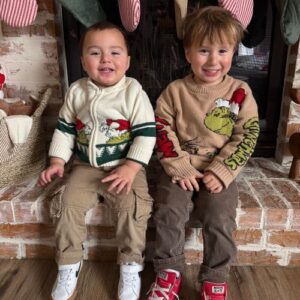 Brothers sitting together after adoption