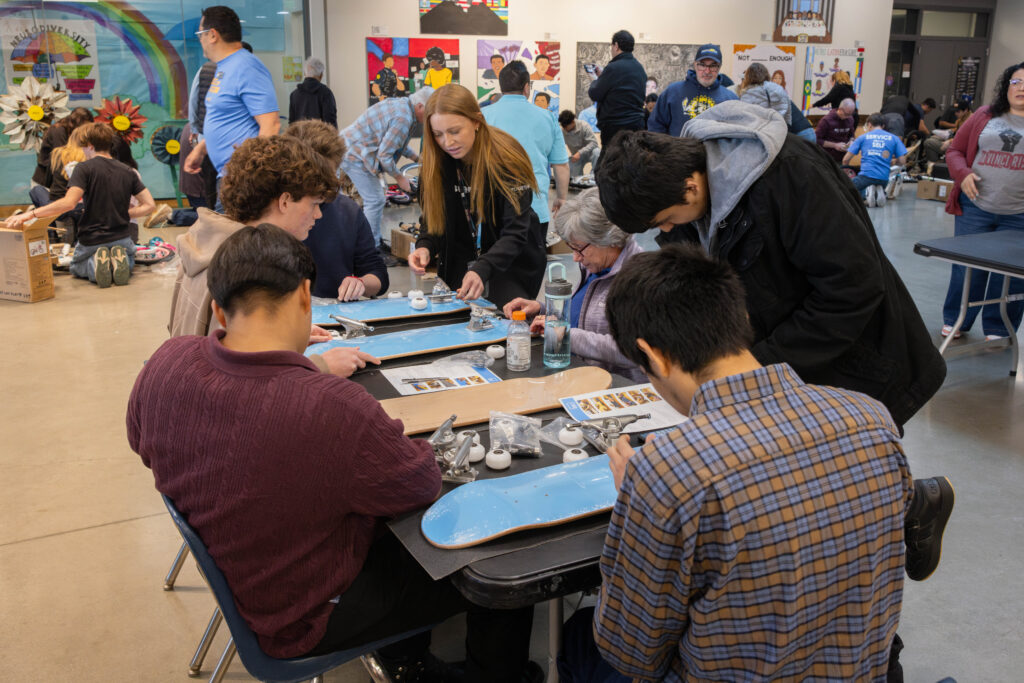 Rotary Club members doing Team Build