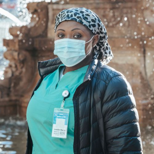 nurse in scrubs