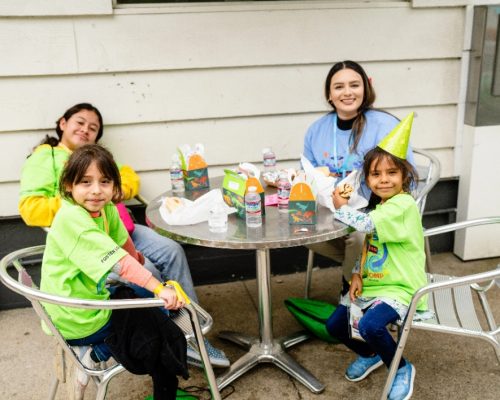 a Volunteer at Kidspace birthday palooza last year